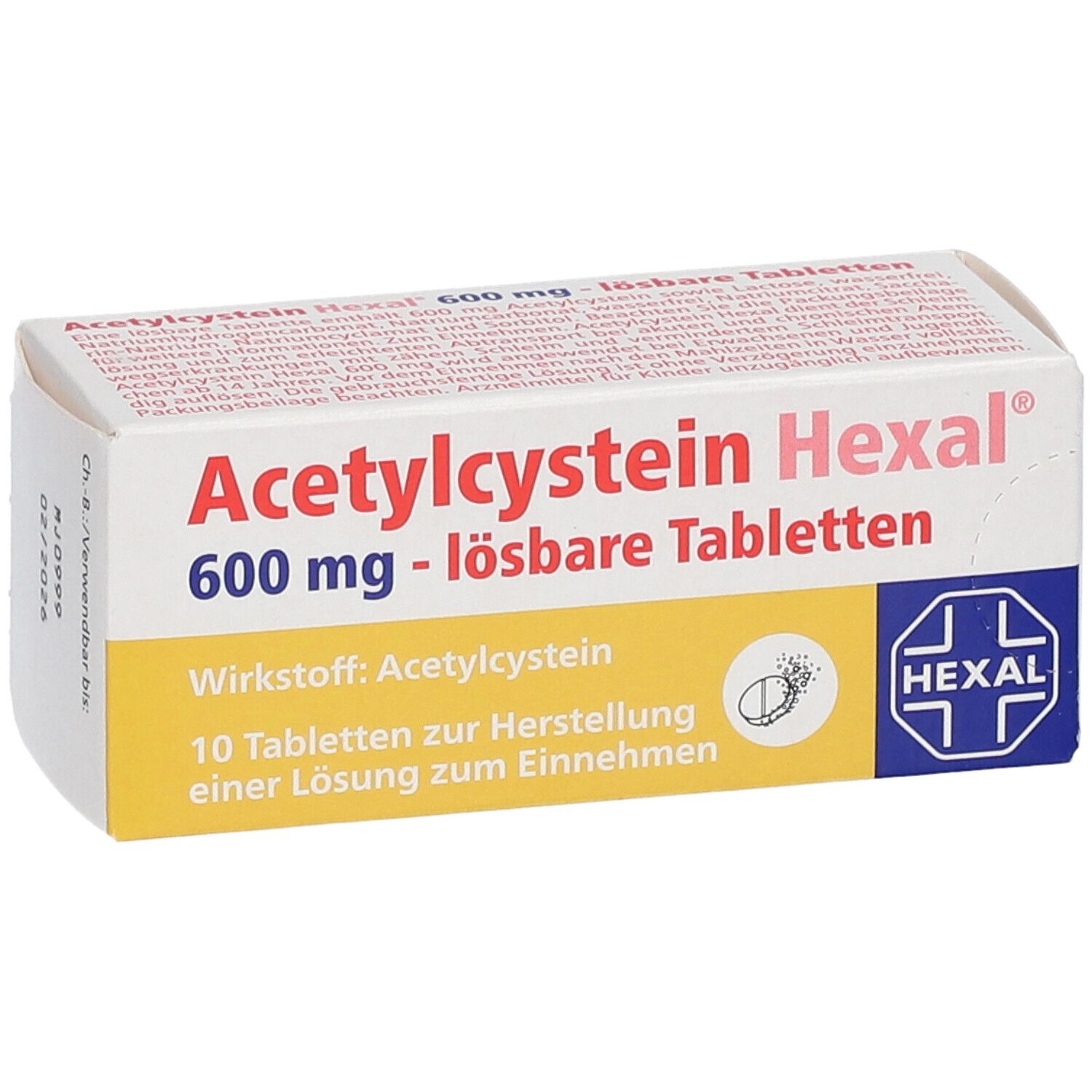 Acetylcystein Hexal 600 Mg 10 St Shop Apotheke