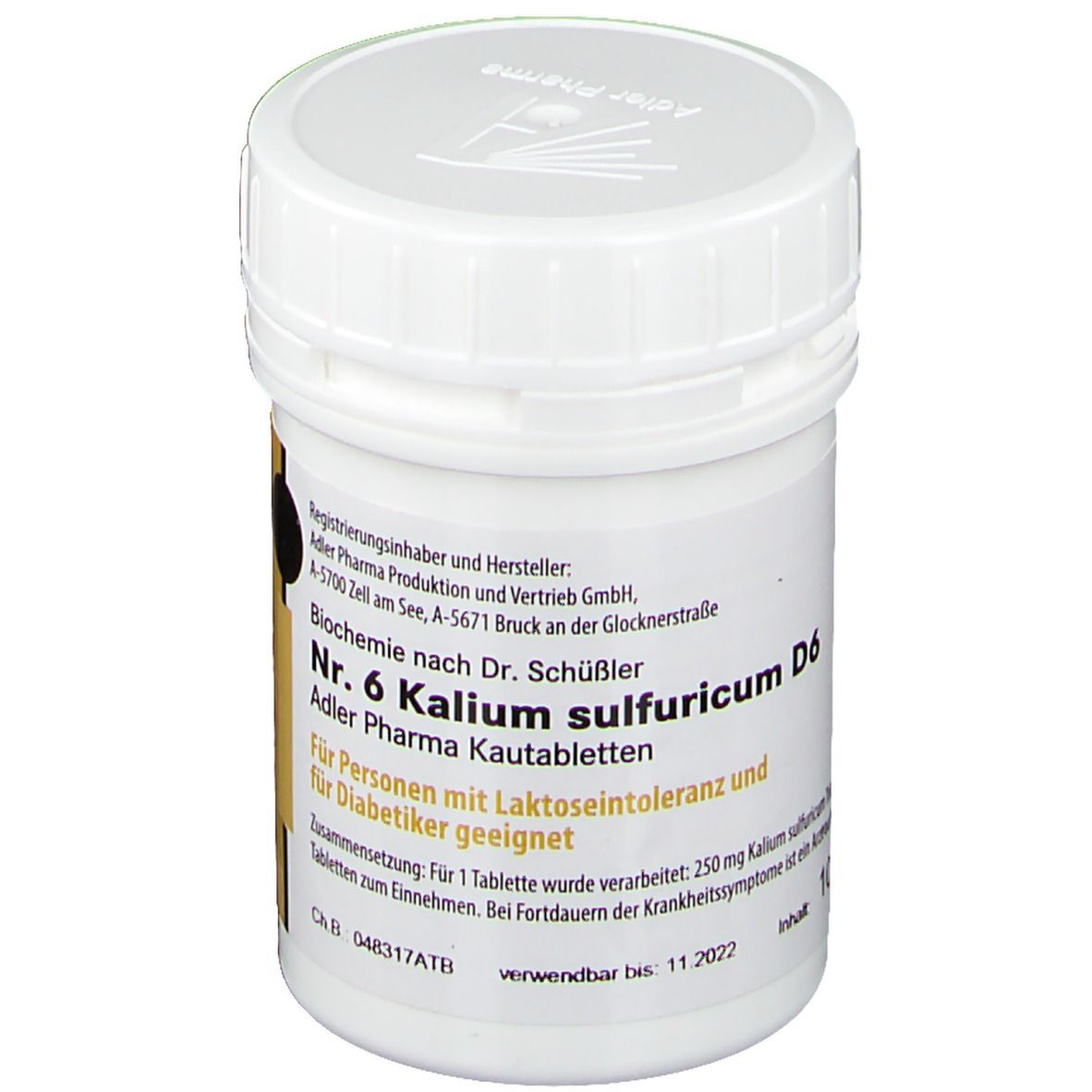 Adler Sch Ssler Salze Nr Kalium Sulfuricum D Kautabletten G