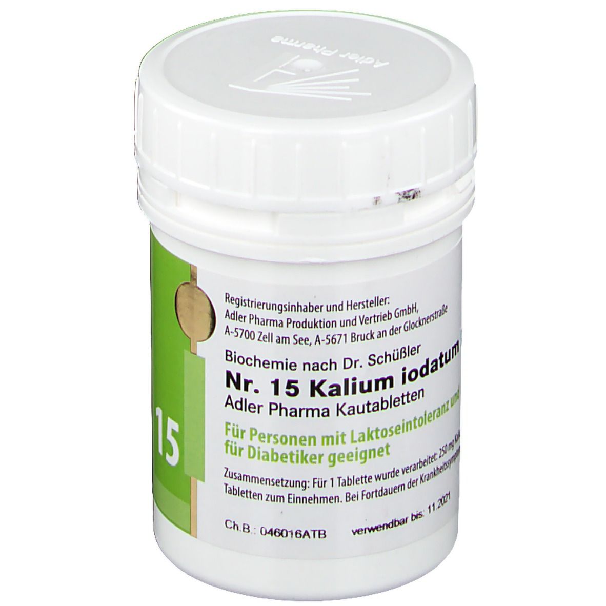 Adler Schüssler Salze Nr 15 Kalium jodatum D12 Kautabletten 100 g