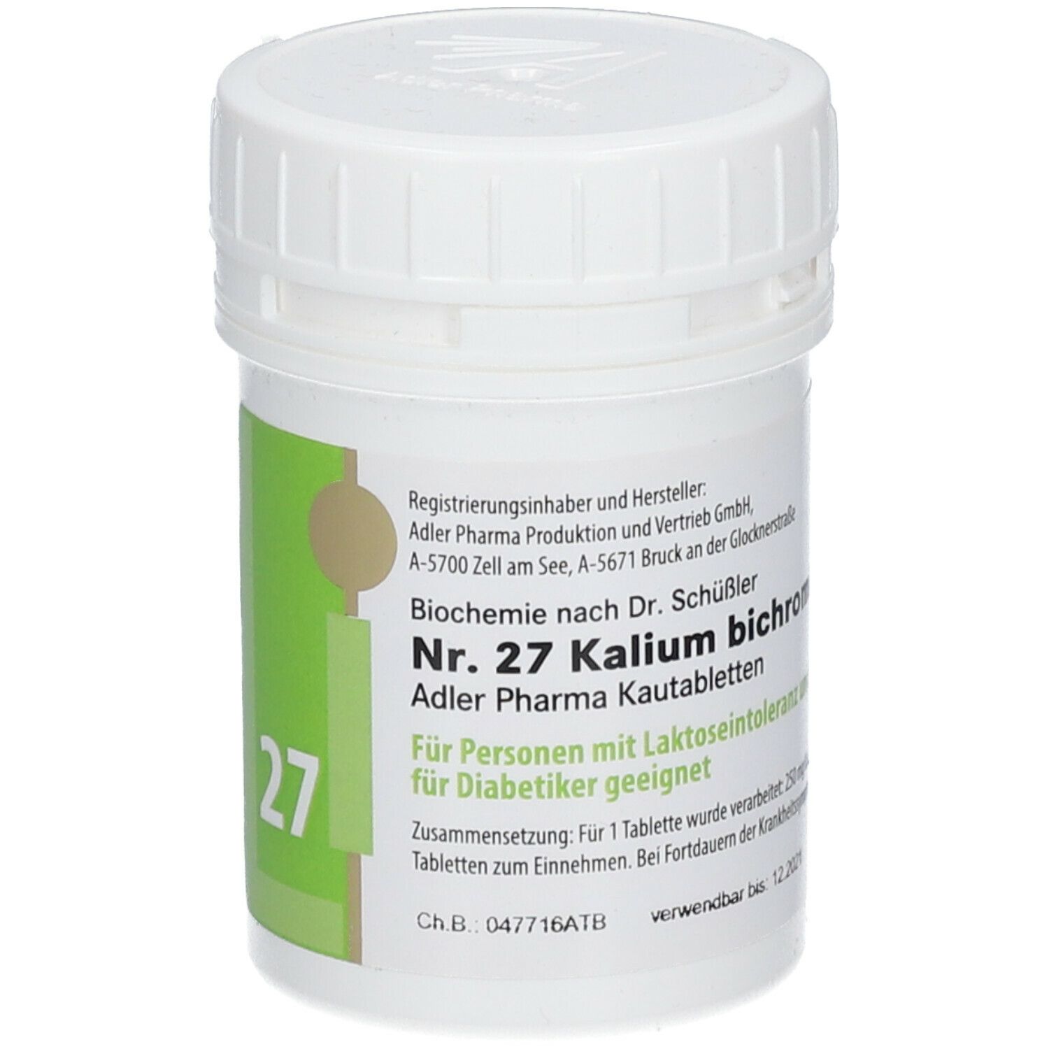 Adler Schüssler Salze Nr 27 Kalium bichromicum D12 Kautabletten 100 g