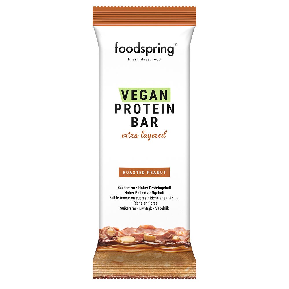 Foodspring Vegan Protein Bar Extra Layered Roasted Peanut G Shop