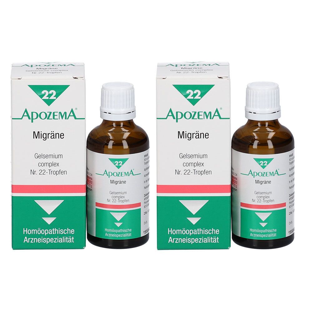 APOZEMA Migräne Tropfen Nr 22 2x50 ml Shop Apotheke