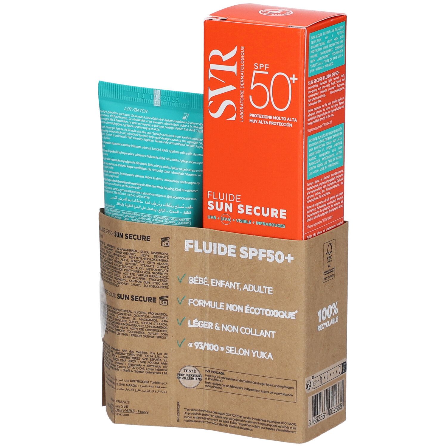 SVR Sun Secure Fluid SPF50 After Sun 2x50 Ml Shop Apotheke