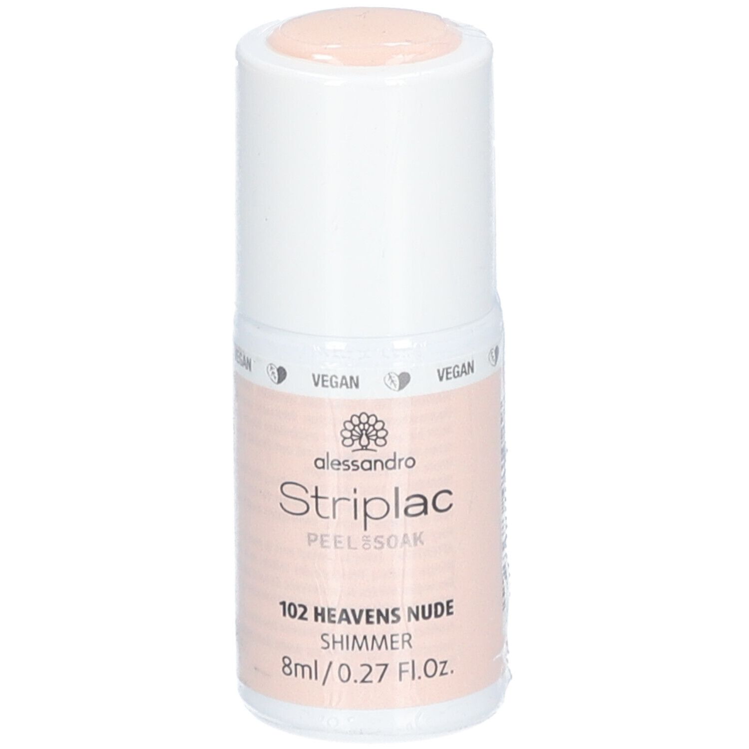 Alessandro International StripLac Peel Or Soak 8 Ml 102 Heavens Nude