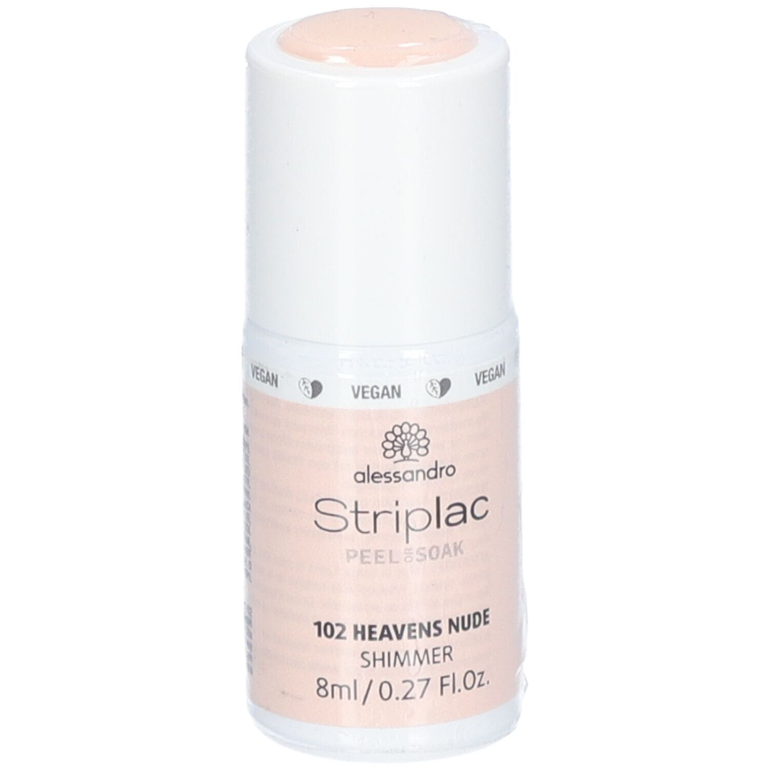 Alessandro International StripLac Peel Or Soak 8 Ml 102 Heavens Nude