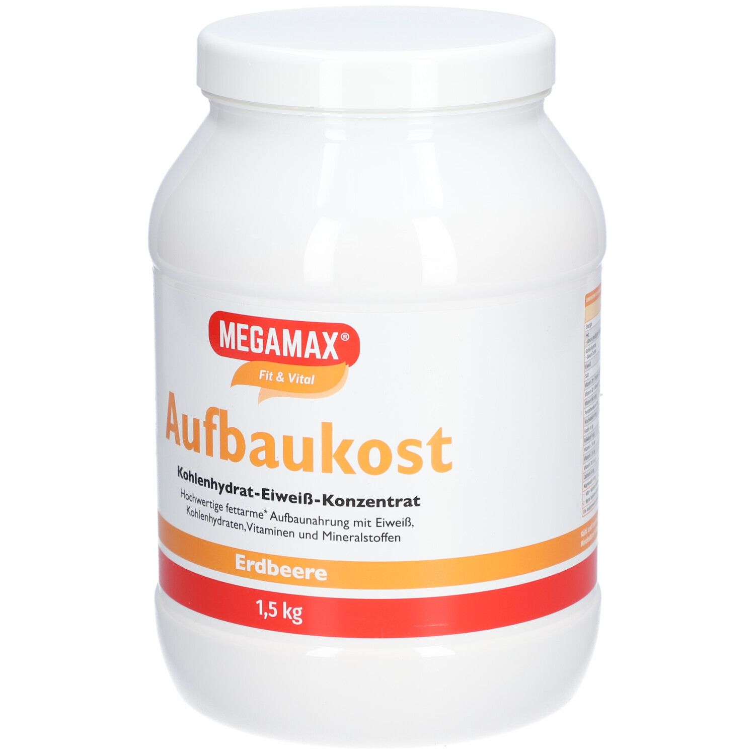 Megamax Fit Vital Aufbaukost Kohlenhydrat Eiwei Konzentrat Erdbeer