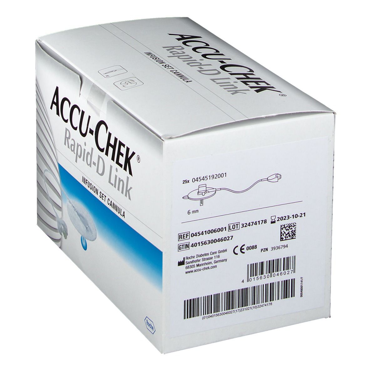 ACCU CHEK Rapid D Link Kanüle 6 mm 25 St Shop Apotheke