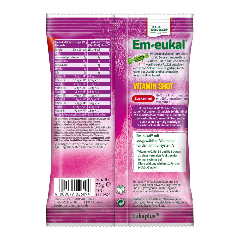 Em Eukal Immunstark Vitamin Shot Bonbon Zuckerfrei G Shop Apotheke