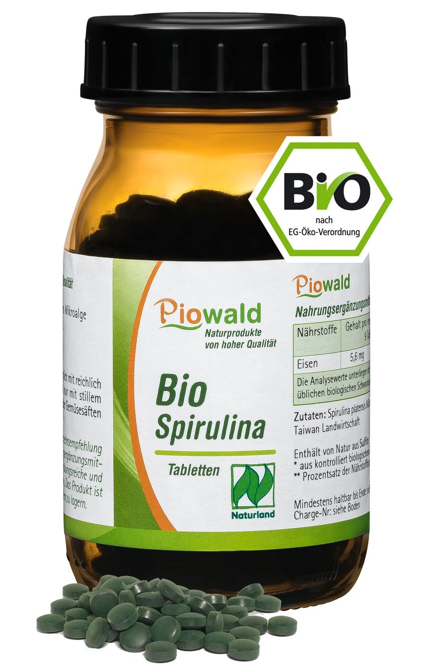 Piowald BIO Spirulina Tabletten Naturland 0 08 Kg Shop Apotheke