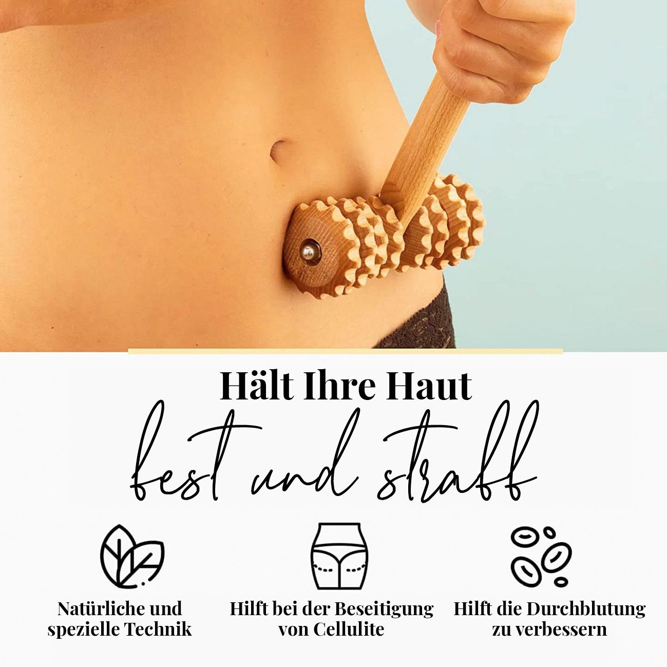 Tuuli Maderotherapie Set Massageger T Roller Cellulite Lymphdrainage