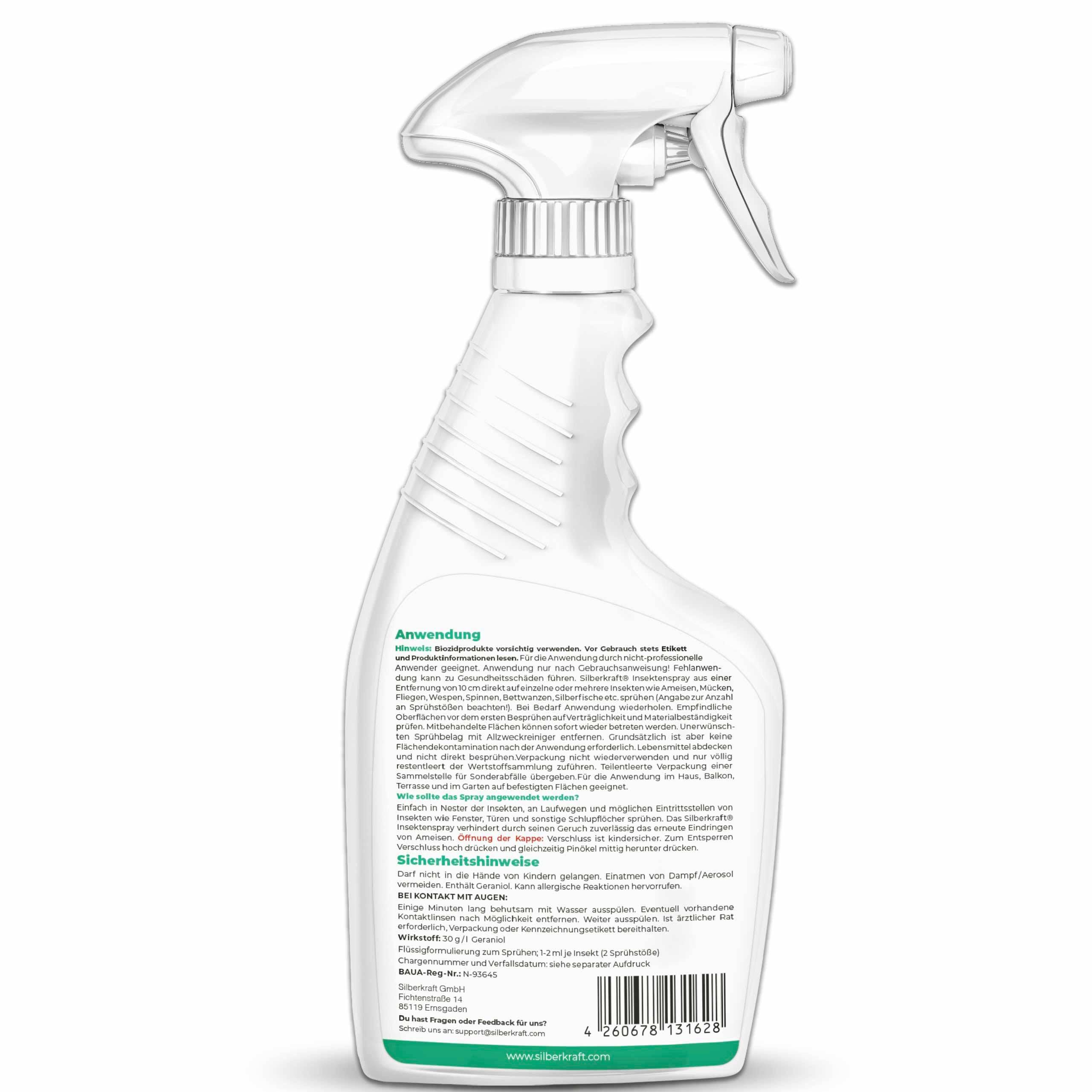 SILBERKRAFT Universal Insektenspray 4x500 Ml Shop Apotheke