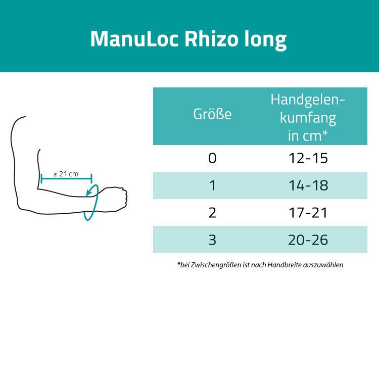 Bauerfeind Manuloc Rhizo Long Handgelenkorthese Mit L Ngerem Hebel Und