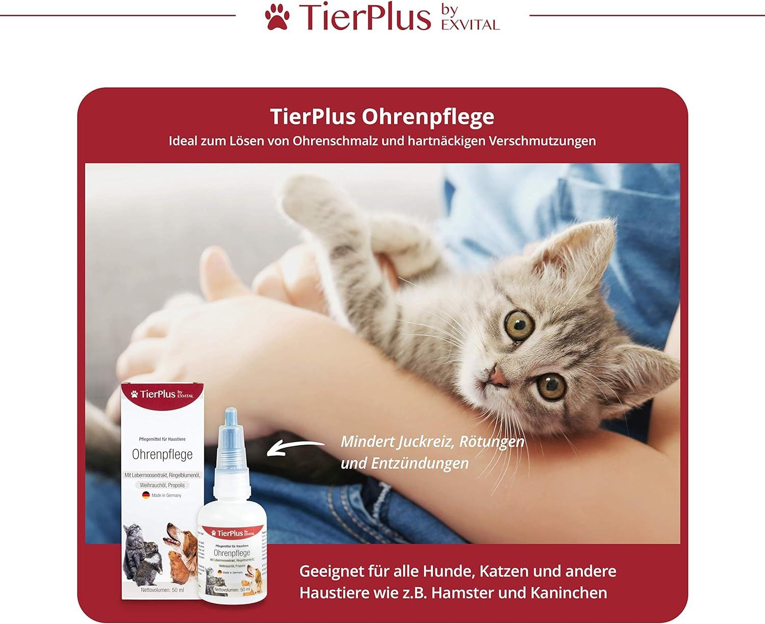 EXVital Ohrenpflege für Hunde Katzen Kleintiere 50 ml Shop Apotheke