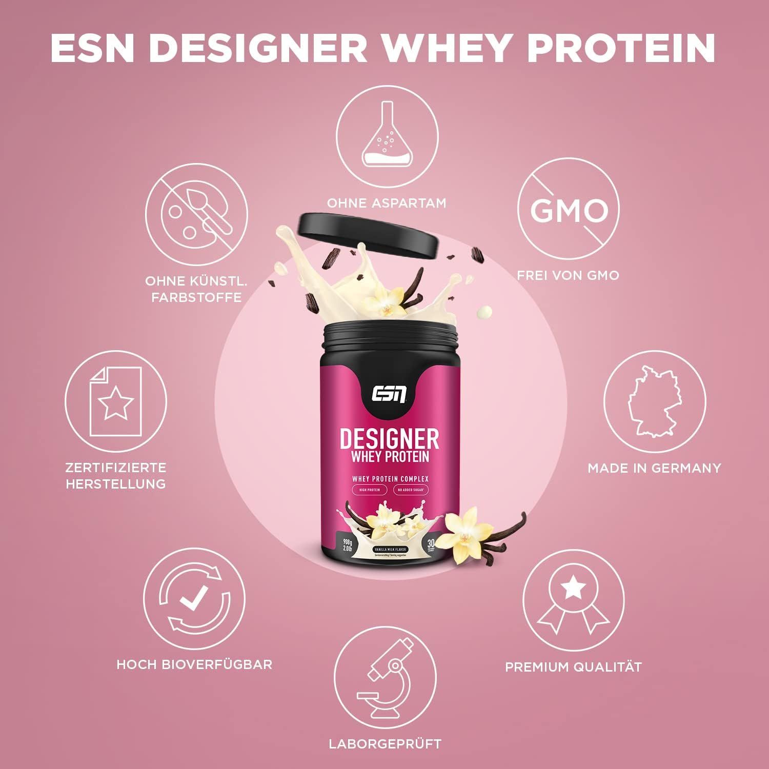 ESN Designer Whey Protein Pulver Vanilla Milk 908 G Shop Apotheke