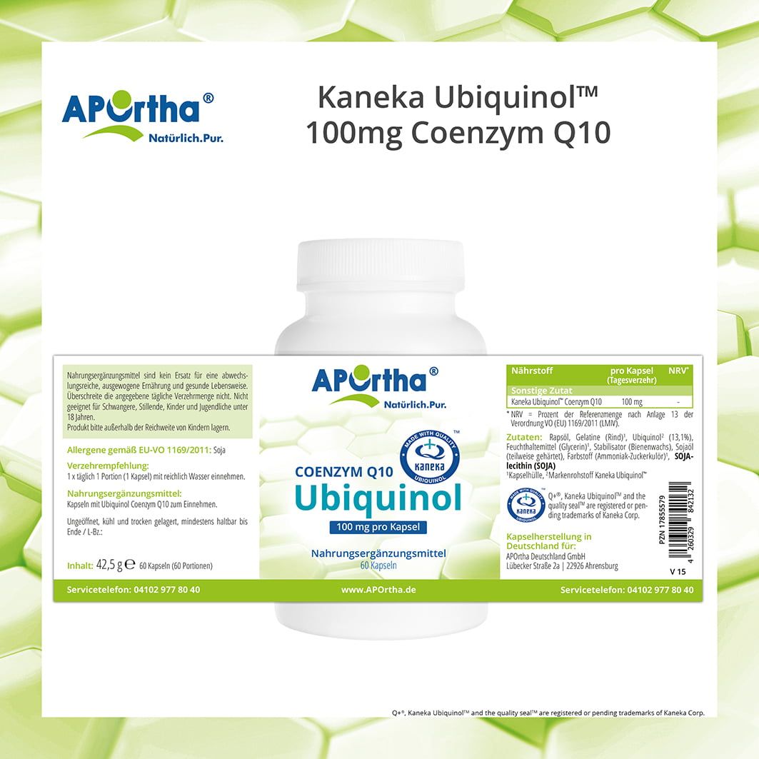 Aportha Kaneka Ubiquinol Coenzym Q Kapseln Mg St Shop