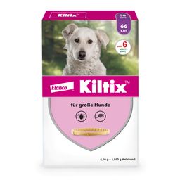 Kiltix Halsband für große Hunde gegen Zecken und Flöhe, bis zu 6 Monate Wirkung, Länge ca. 66 cm