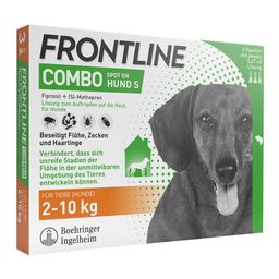 FRONTLINE COMBO® Spot on gegen Flöhe und Zecken Hund S 2-10kg