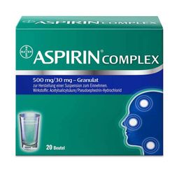 Aspirin® Complex Granulat bei Erkältung mit Schnupfen und Fieber - Jetzt 15% sparen mit dem Code aspirin15*