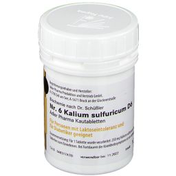 Adler Schüssler Salze Nr. 6 Kalium sulfuricum D6 Kautabletten