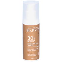 Laboratoires de BIARRITZ ALGAMARIS Bio-zertifizierte getönte Sonnencreme SPF30 für das Gesicht gold