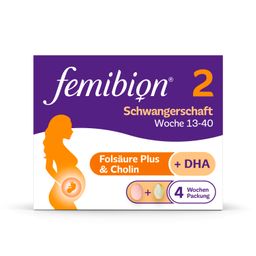 Femibion® 2 Schwangerschaft Nahrungsergänzung, SSW 13-40, Folsäure - Jetzt 20% sparen mit dem Code femibionbig20*