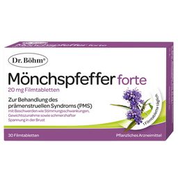 Dr. Böhm® Mönchspfeffer forte 20mg – Pflanzliche Hilfe bei Regelbeschwerden (PMS)