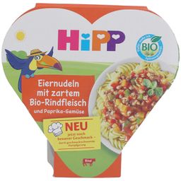 HiPP Eiernudeln mit Paprika-Gemüse und zartem Bio-Rindfleisch