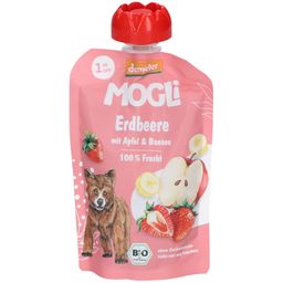 MOGLi Bio Demeter Quetschie Erdbeere mit Apfel & Banane
