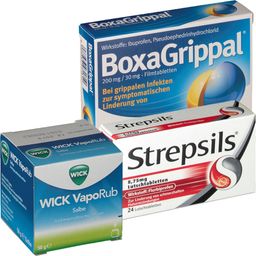 WICK VapoRub + Strepsils® Lutschtabletten + BoxaGrippal® 200 mg/30 mg