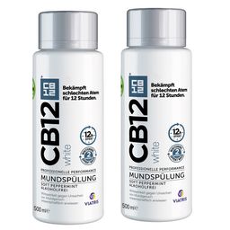 CB12 White Mundspülung: Mundwasser für weißere Zähne und frischen Atem, mit Zinkacetat & Chlorhexidin