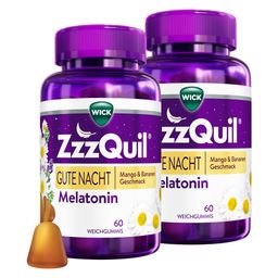 WICK ZzzQuil Gute Nacht mit Melatonin Mango-Banane
