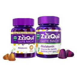 WICK ZzzQuil Gute Nacht mit Melatonin + WICK ZzzQuil Gute Nacht mit Melatonin Mango-Banane