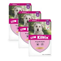 Kiltix Halsband für große Hunde gegen Zecken und Flöhe, bis zu 6 Monate Wirkung, Länge ca. 66 cm