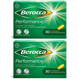 Berocca® Performance Filmtabletten mit hochdosiertem Vitamin B-Komplex, Vitamin C und Zink für mentale und körperliche Leistungsfähigkeit, Konzentration und starke Nerven bei Stress