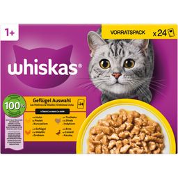 Whiskas Frischebeutel 85g 24 Pack Geflügel Auswahl in Sauce 1+