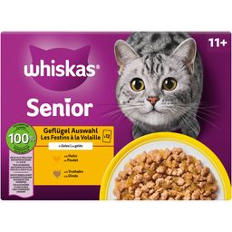 Whiskas Frischebeutel 85g 12 Pack Geflügel Auswahl in Gelee 11+