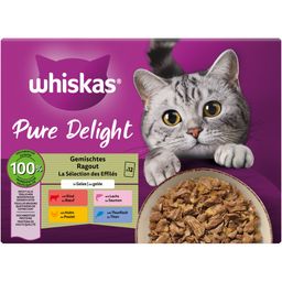 Whiskas Frischebeutel Pure Delight 85g 12 Pack Gemischtes Ragout in Gelee