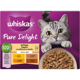 Whiskas Frischebeutel Pure Delight 85g 12 Pack Geflügel Ragout in Gelee