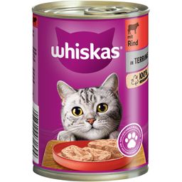 Whiskas Dose 400g  in Terrine mit Rind 1+