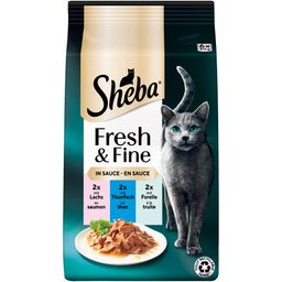 SHEBA® Fresh & Fine in Sauce mit Lachs und Thunfisch