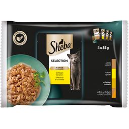 Sheba Frischbeutel 85g 4 Pack  Selection in Sauce Geflügel Variation
