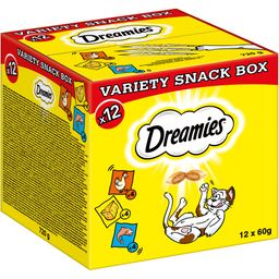 Dreamies Katzensnacks Mixbox (Huhn, Käse, Lachs) 12x60 g