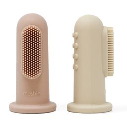 Mushie® Baby Zahnbürste Rouge – Set aus 2 Stück