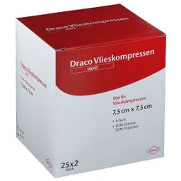 Draco Vliesstoffkompresse 4fach, 7,5 x 7,5 cm steril