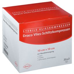 Draco Schlitzkompressen 10 x 10 cm, 4fach steril