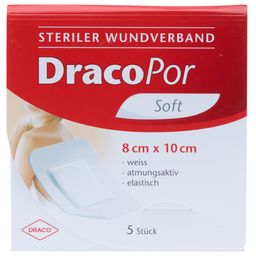 DracoPor Wundverband Soft weiß steril 10 x 8 cm