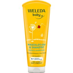 Weleda Baby Waschlotion & Shampoo Calendula - reinigt Haut & Haare schonend, mild zu den Augen