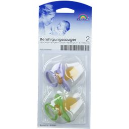 Baby-Frank® Beruhigungssauger 6-18 Monate Kirschform flieder / grün