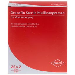 DracoFix Mullkompressen steril 8fach 7,5x7,5cm