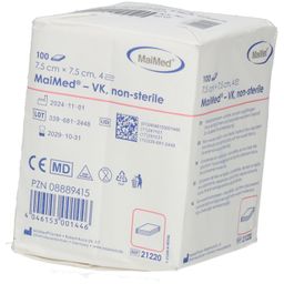 Vliesstoffkompressen unsteril 7,5 x 7,5 cm 4-fach